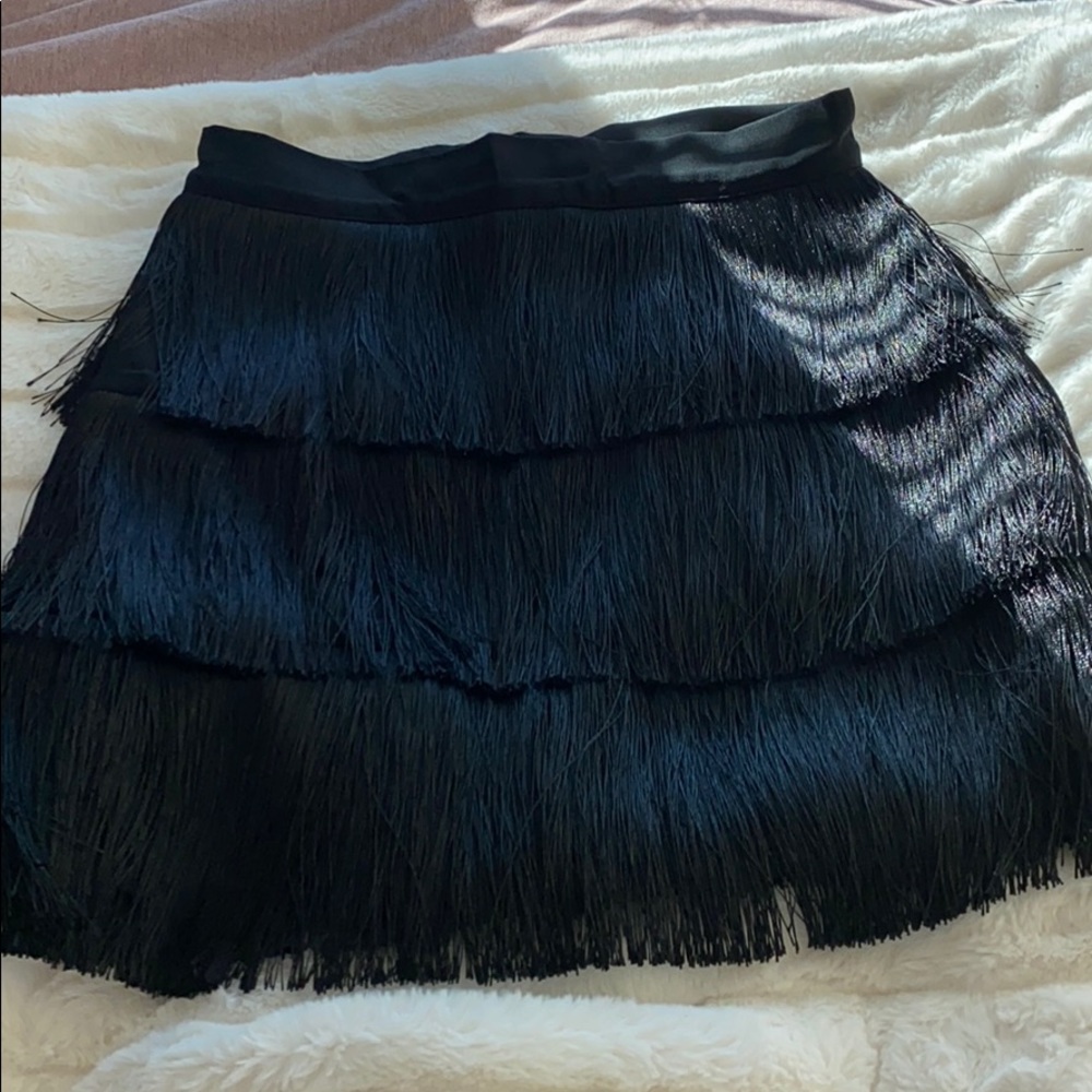 Black frilly skirt
